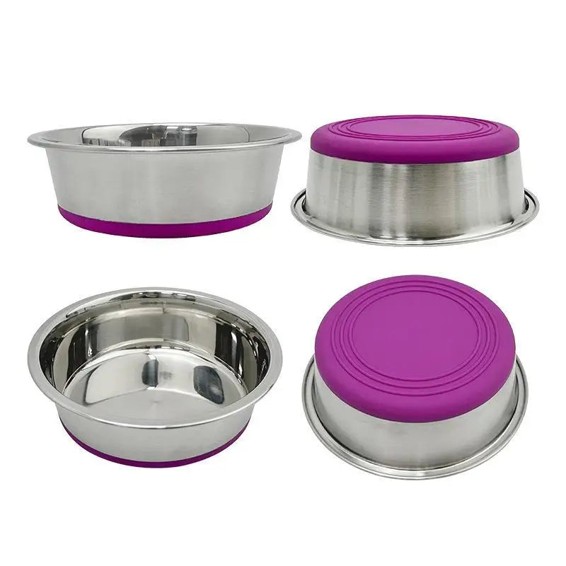 Stainless Steel Pet Bowl With Non Slip Base Heavy Duty Dog Cat Food Bowl For Pets