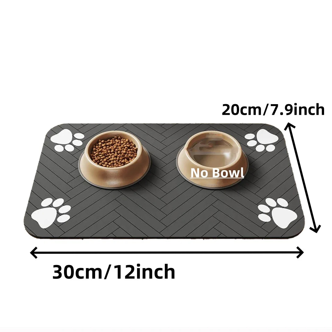 Quick Dry Absorbent Pet Feeding Mat With Waterproof Rubber Backing