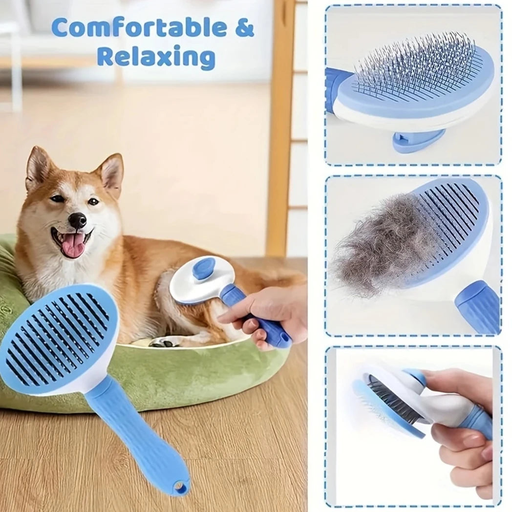 7-Pack Pet Grooming Kit Hair Removal Flea Comb Nail Clippers
