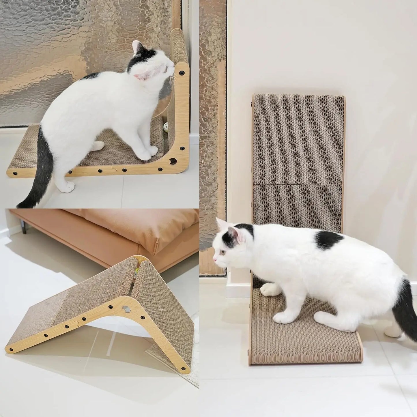 L Shape Cat Scratcher for Indoor Cats Furniture Protection Pad