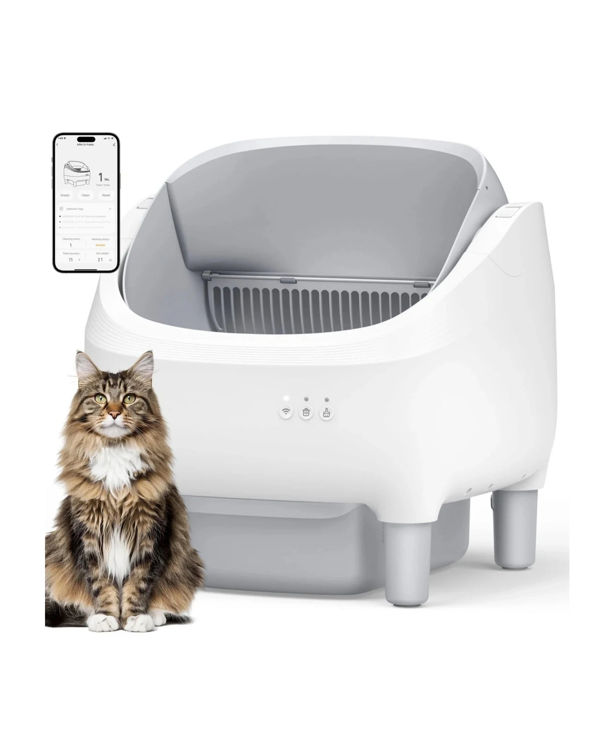 Automatic Smart Self Cleaning Cat Litter Box App Control