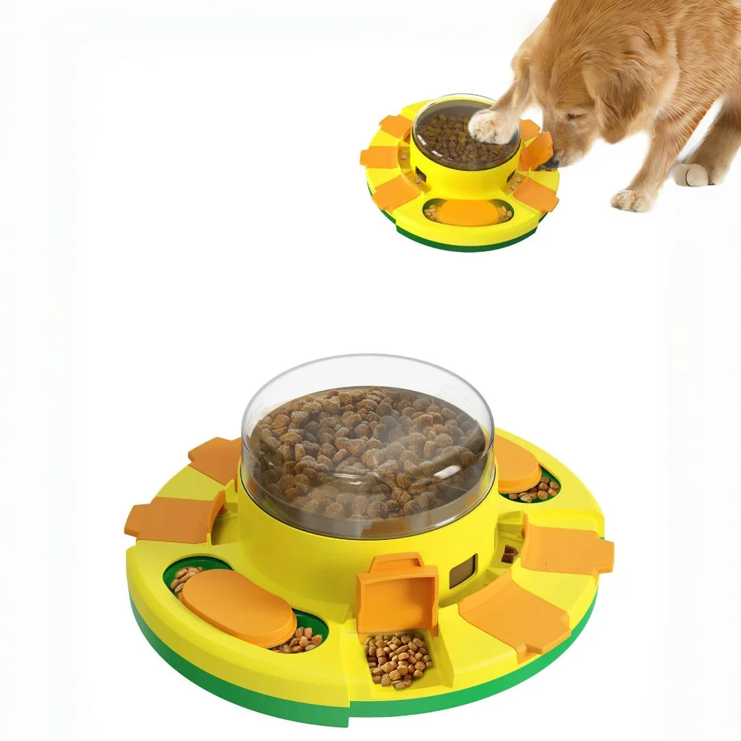 Interactive Puzzle Dog Toy With Slow Feeder Dispenser
