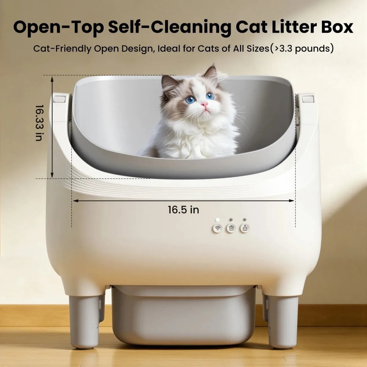 Automatic Smart Self Cleaning Cat Litter Box App Control
