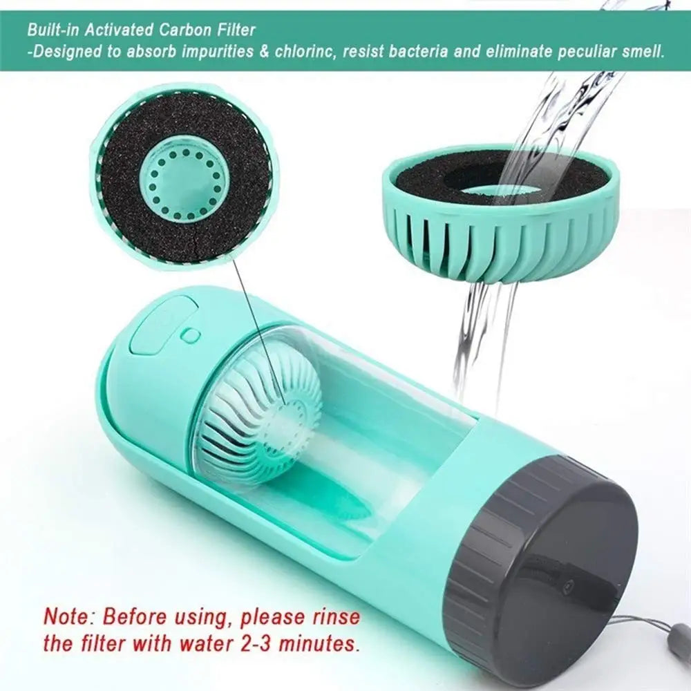 Dog Water Bottle Dispenser With Activated Carbon Filter
