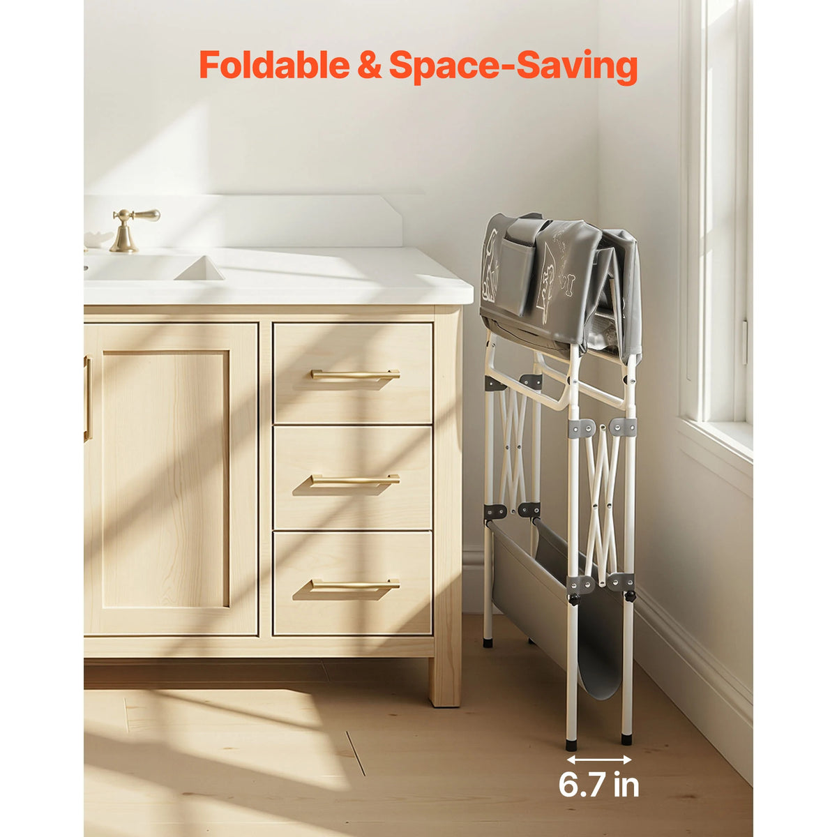 SucceBuy Foldable Elevated Dog Bathtub With Built In Drain Hose