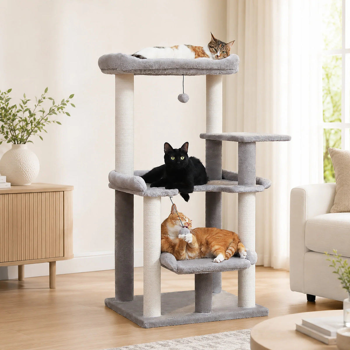 PAWZ Road Multi Level Cat Tree With Scratching Posts