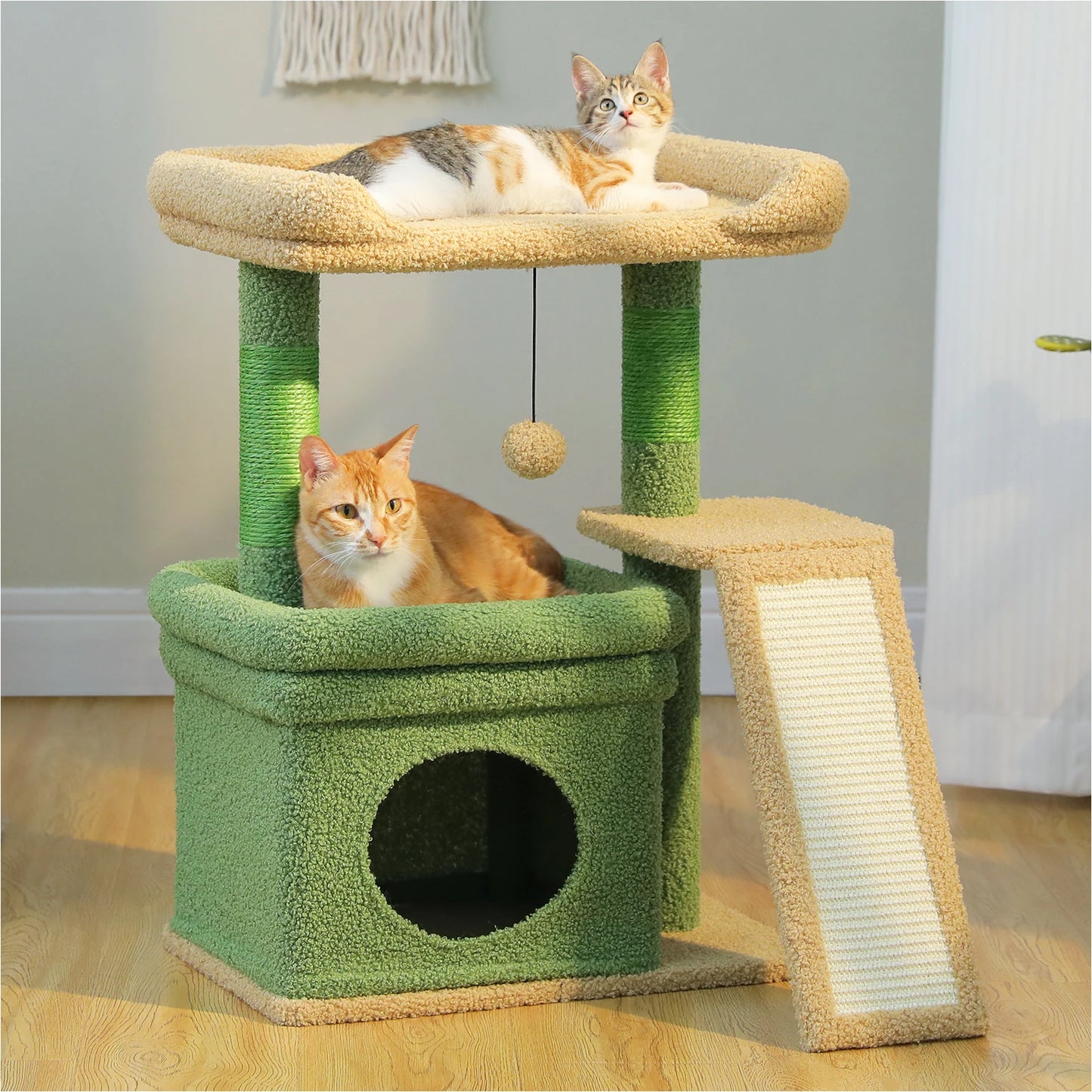 PAWZ Road PremiumPlus Indoor Cat Tree Tower With Durable ScratchingPostAccessorySet