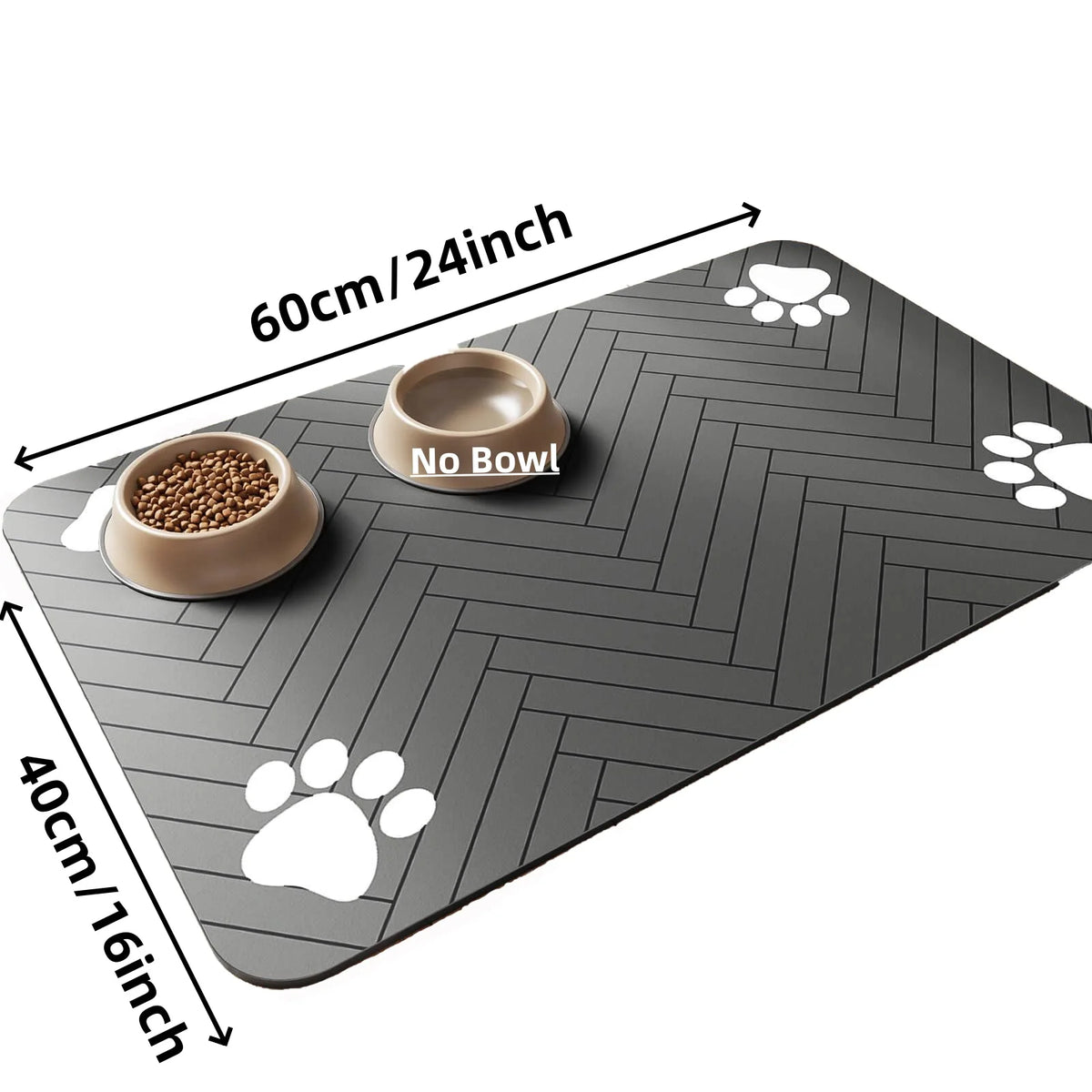 Quick Dry Absorbent Pet Feeding Mat With Waterproof Rubber Backing