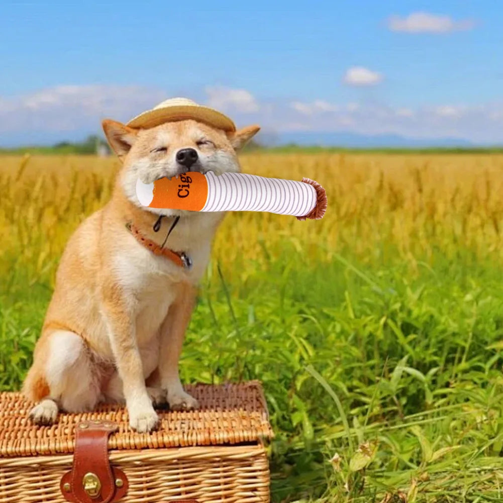 APWIKOGER Cigarettes Dog Toy Imitation Cigar Plush Chew Toy