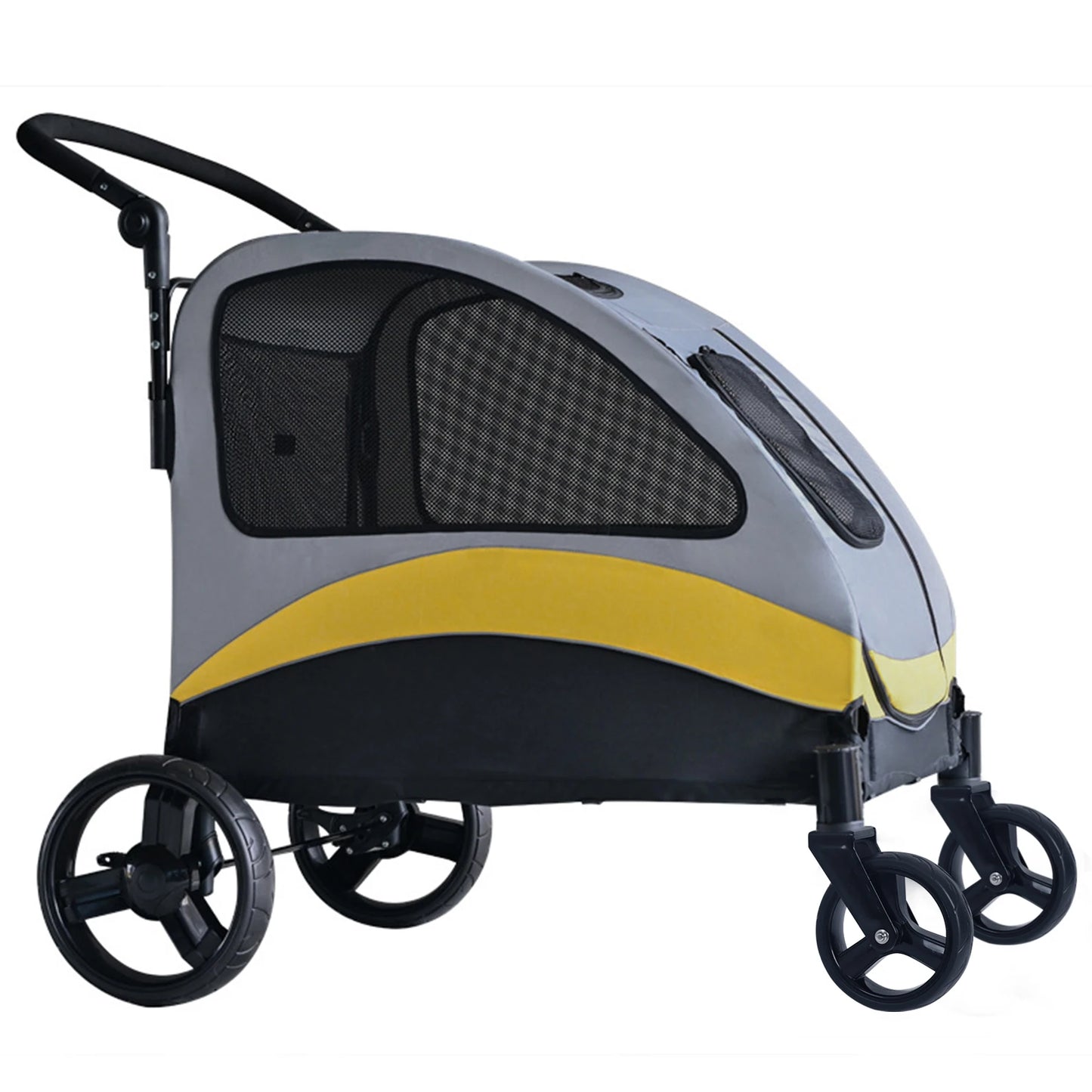 Portable Pet Stroller Four Wheel Foldable Travel Carrier