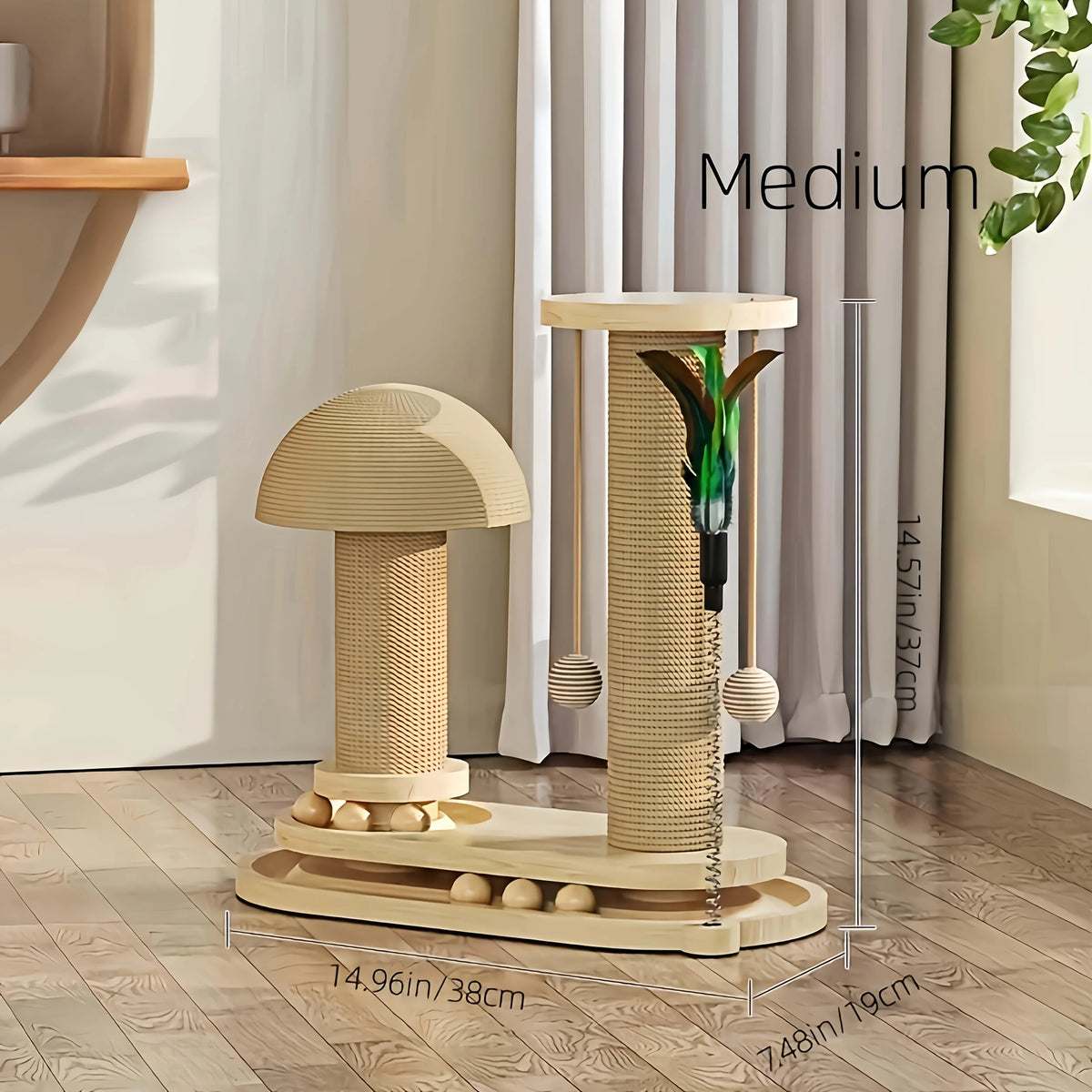 CZBNYX Three Tier Cat Scratching Tower With Jute Ball Track