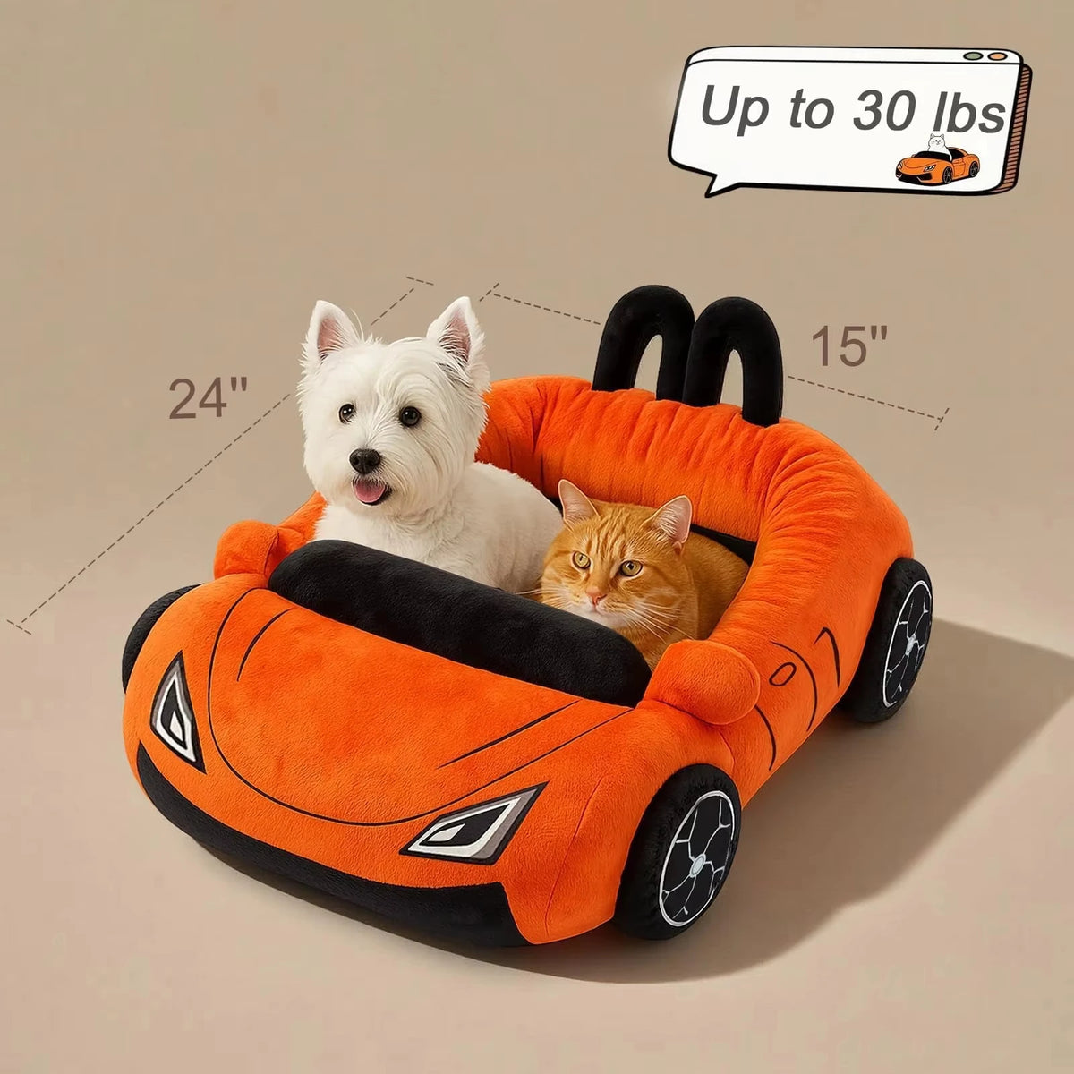 CWV Supercar Cat Bed Soft Washable Coral Fleece Pet Mat