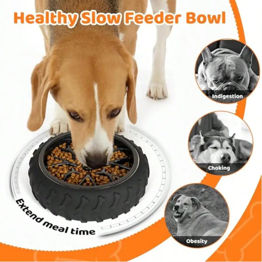 3-In-1 Slow Feed Dog Bowl With Non-Slip Suction