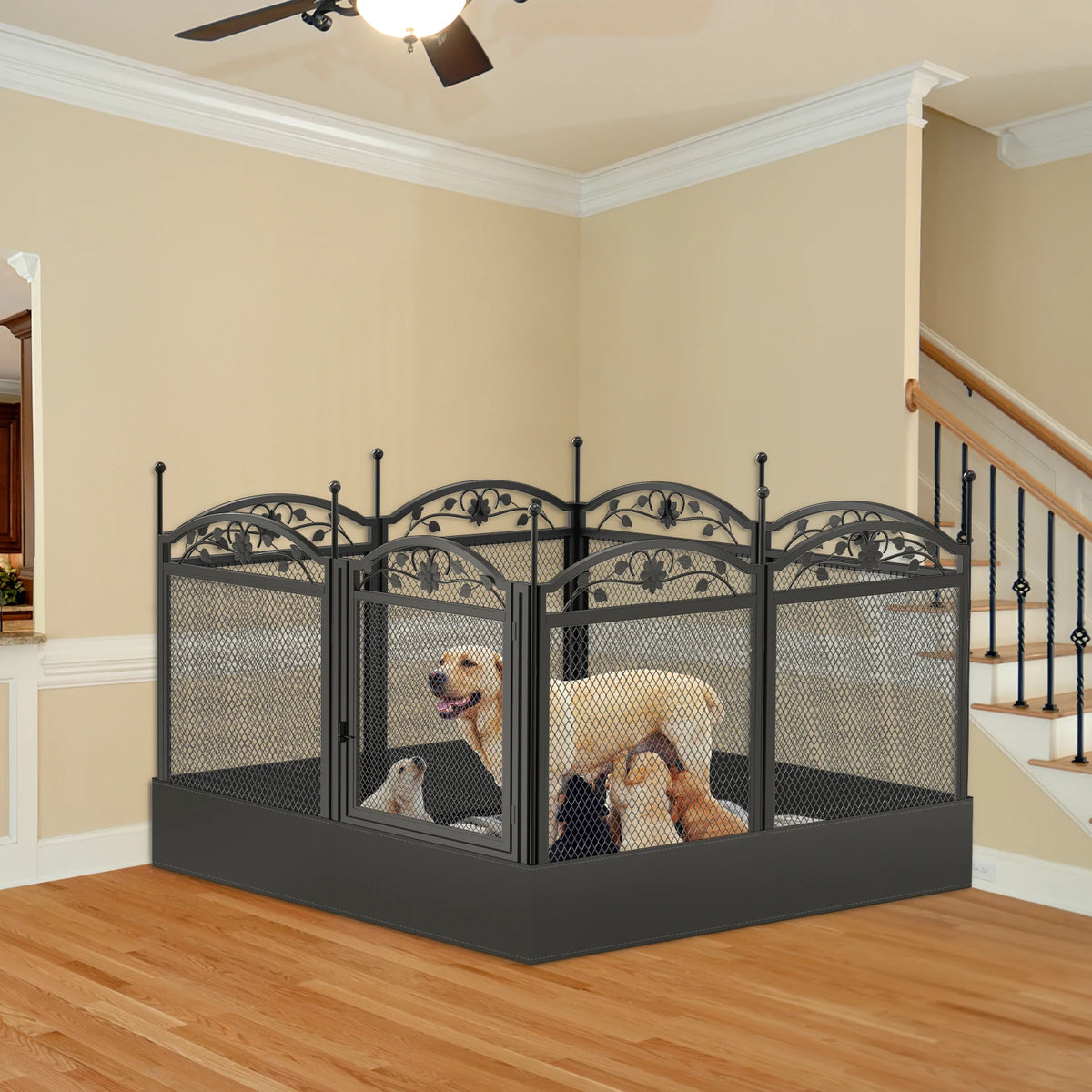 Bingopaw Heavy Duty Metal Dog Playpen Indoor Outdoor