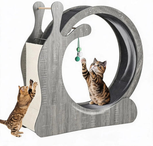 Garvee Cat Treadmill Exercise Wheel With Scratching Board