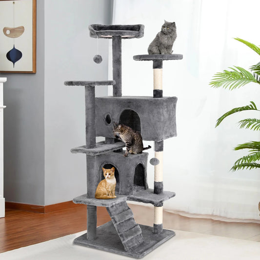 PremiumQuality Plus Multilevel Cat Tree Tower With DurableSisal Posts SleepingPad