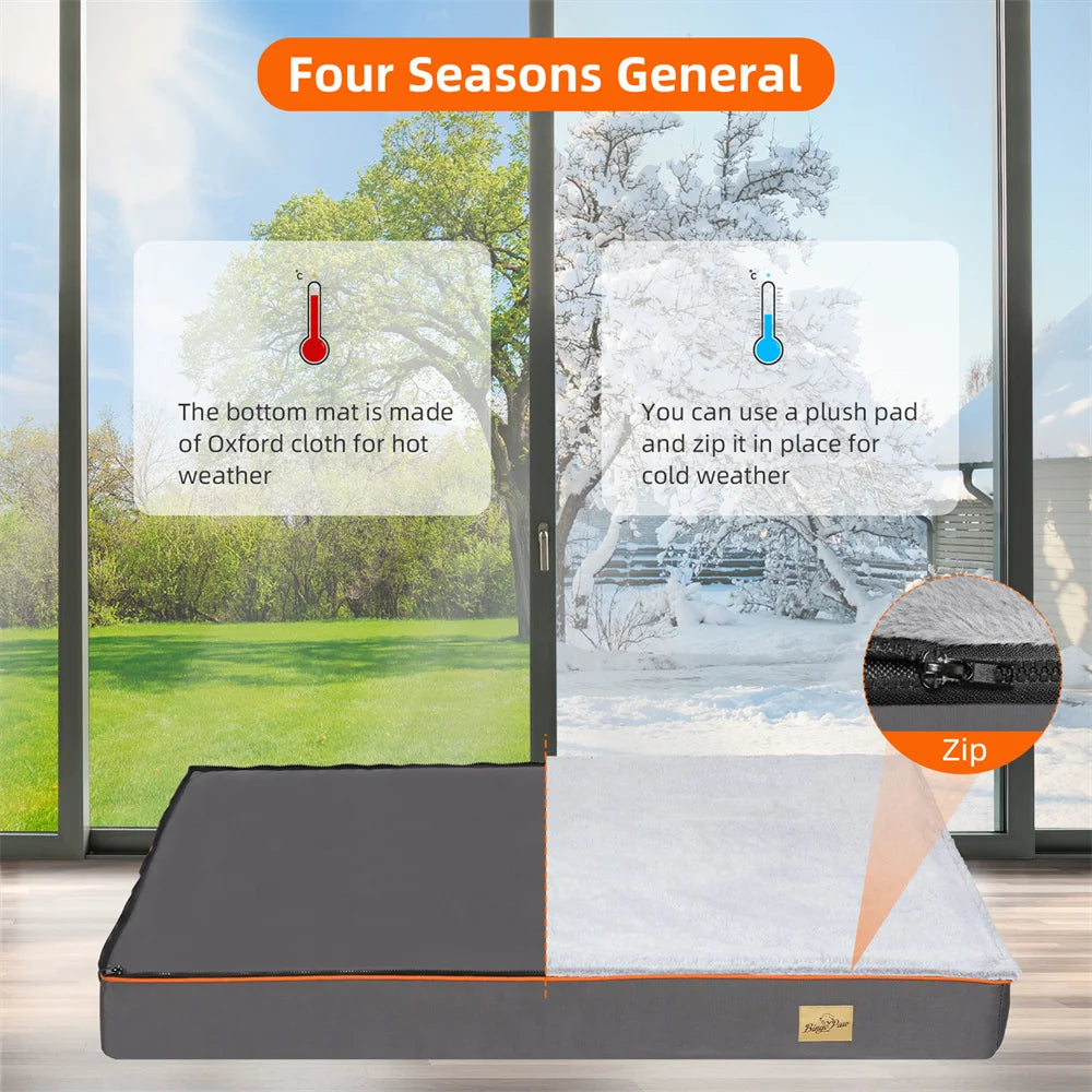 BORWARTCN Premium Orthopedic Memory Foam Dog Bed Waterproof