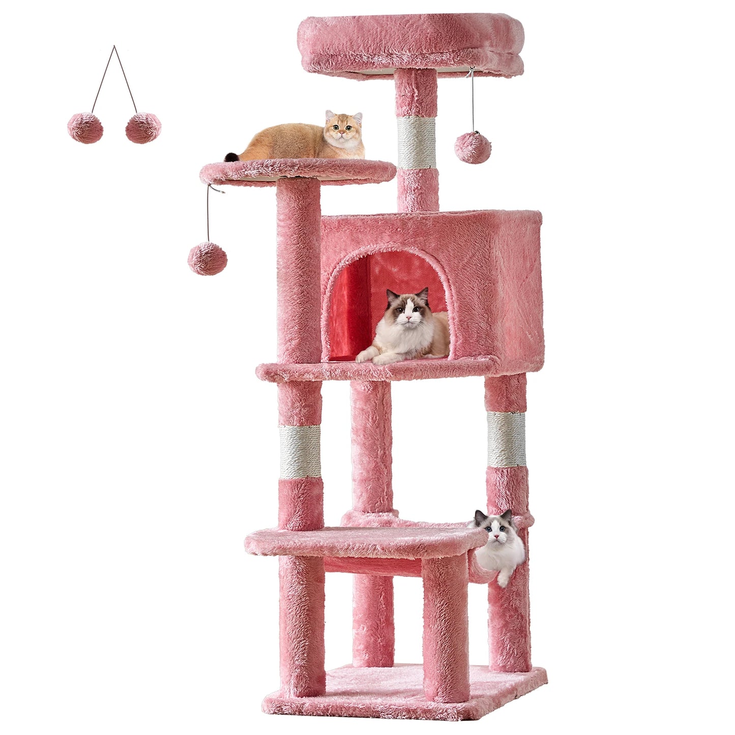 JHK Cat Tree Tower Indoor Multi-Cat Play Scratching