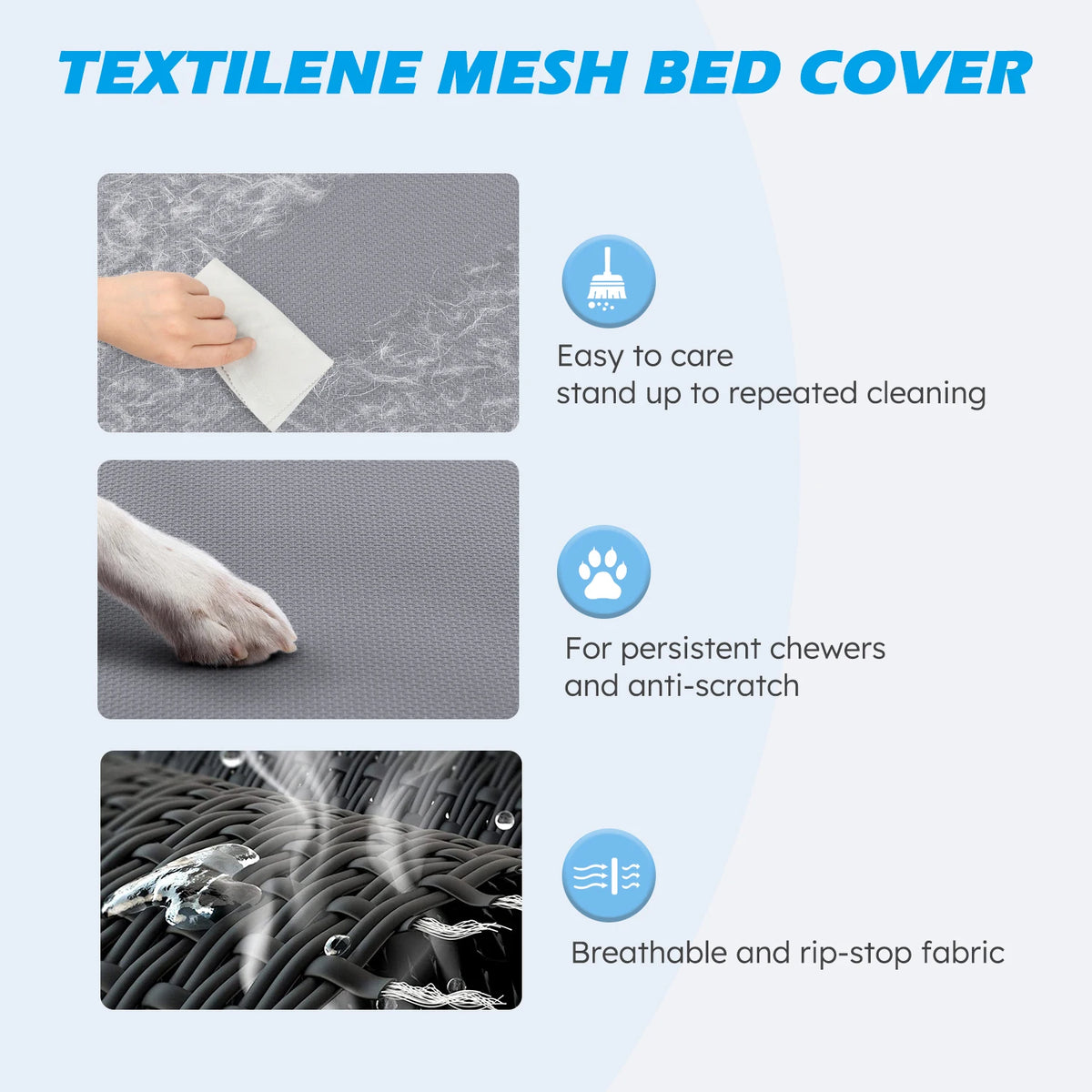Elevated Dog Bed Cooling Raised Cot With Breathable Washable Mesh