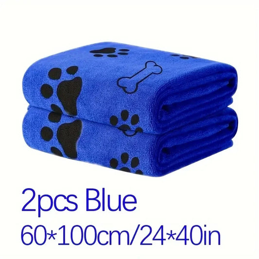Soft Microfiber Dog Towels Set For Quick Drying And Absorption