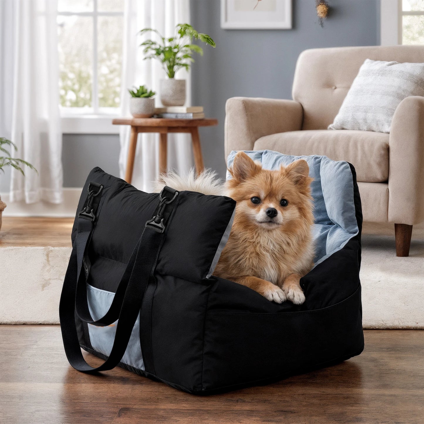 Dog Car Seat Travel Bed and Booster for Small Dogs