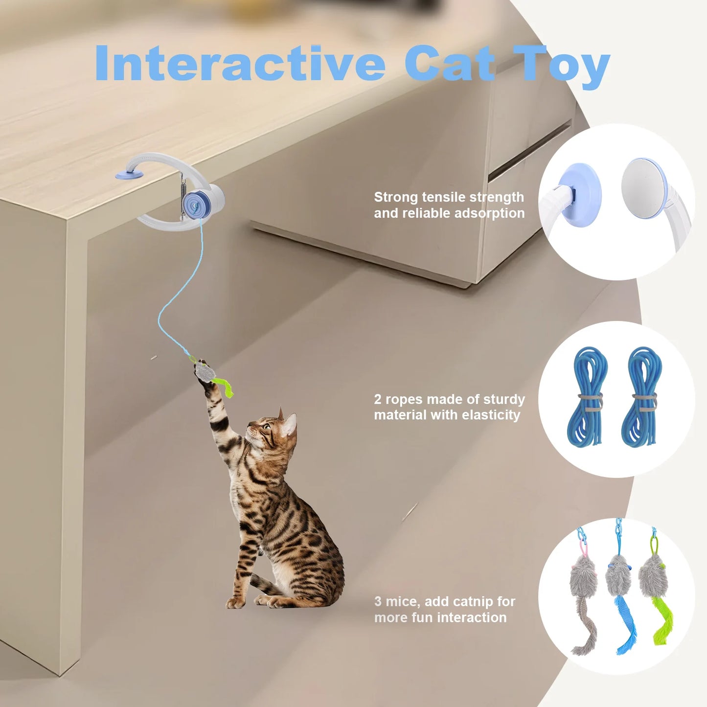 Cityflee USB Rechargeable Electric Door Hanging Cat Toy With Automatic Motion Sensor