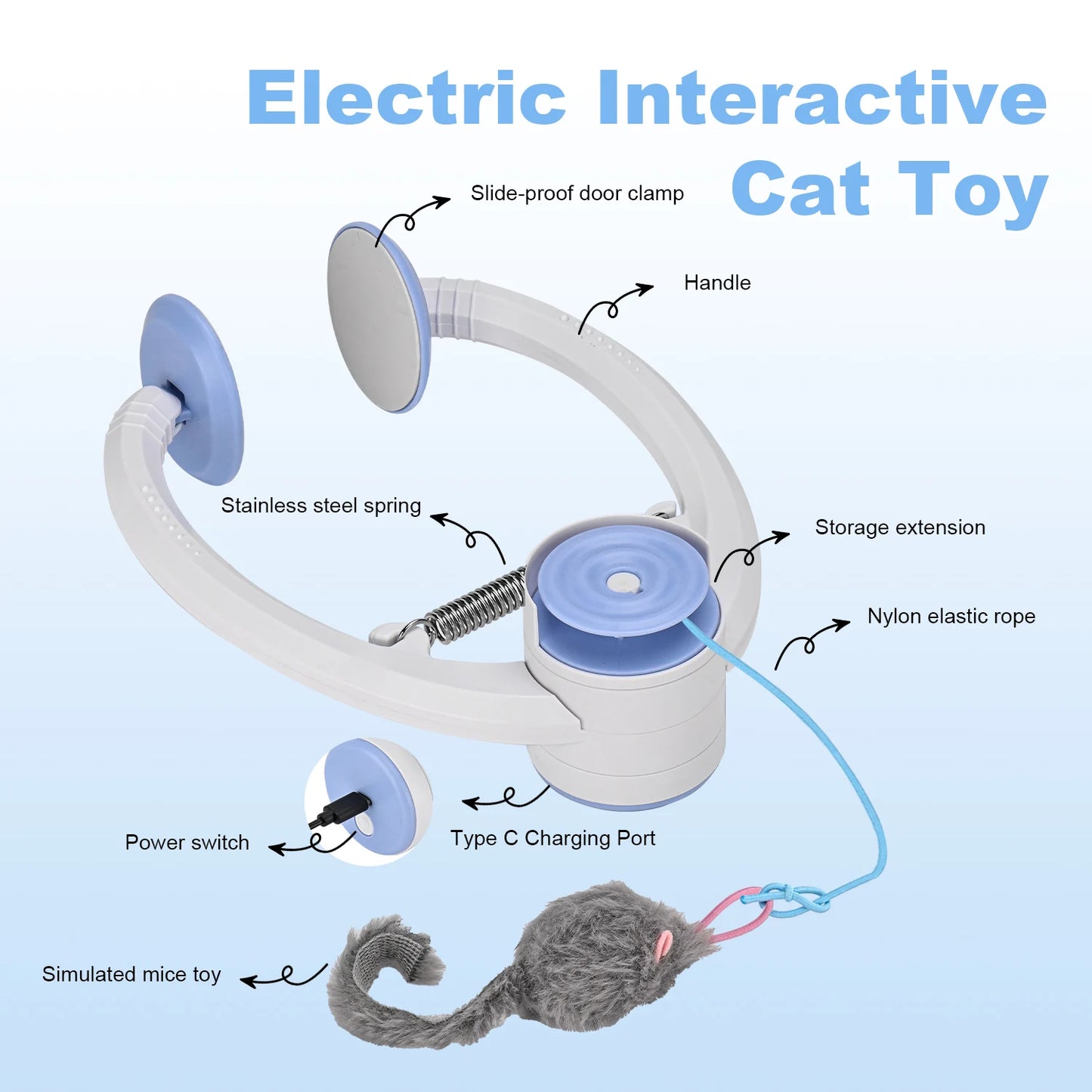 Cityflee USB Rechargeable Electric Door Hanging Cat Toy With Automatic Motion Sensor