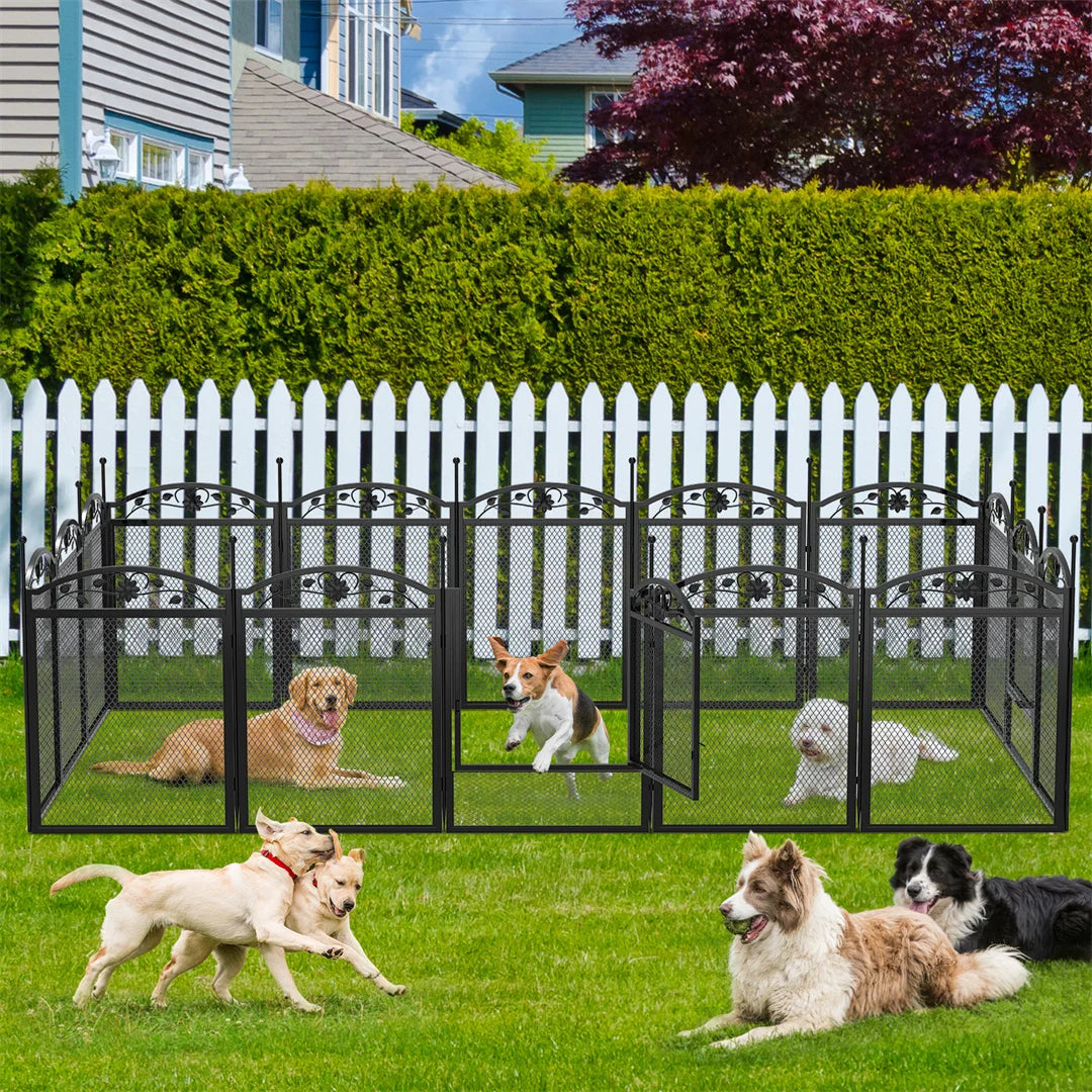 Bingopaw Heavy Duty Metal Dog Playpen Indoor Outdoor