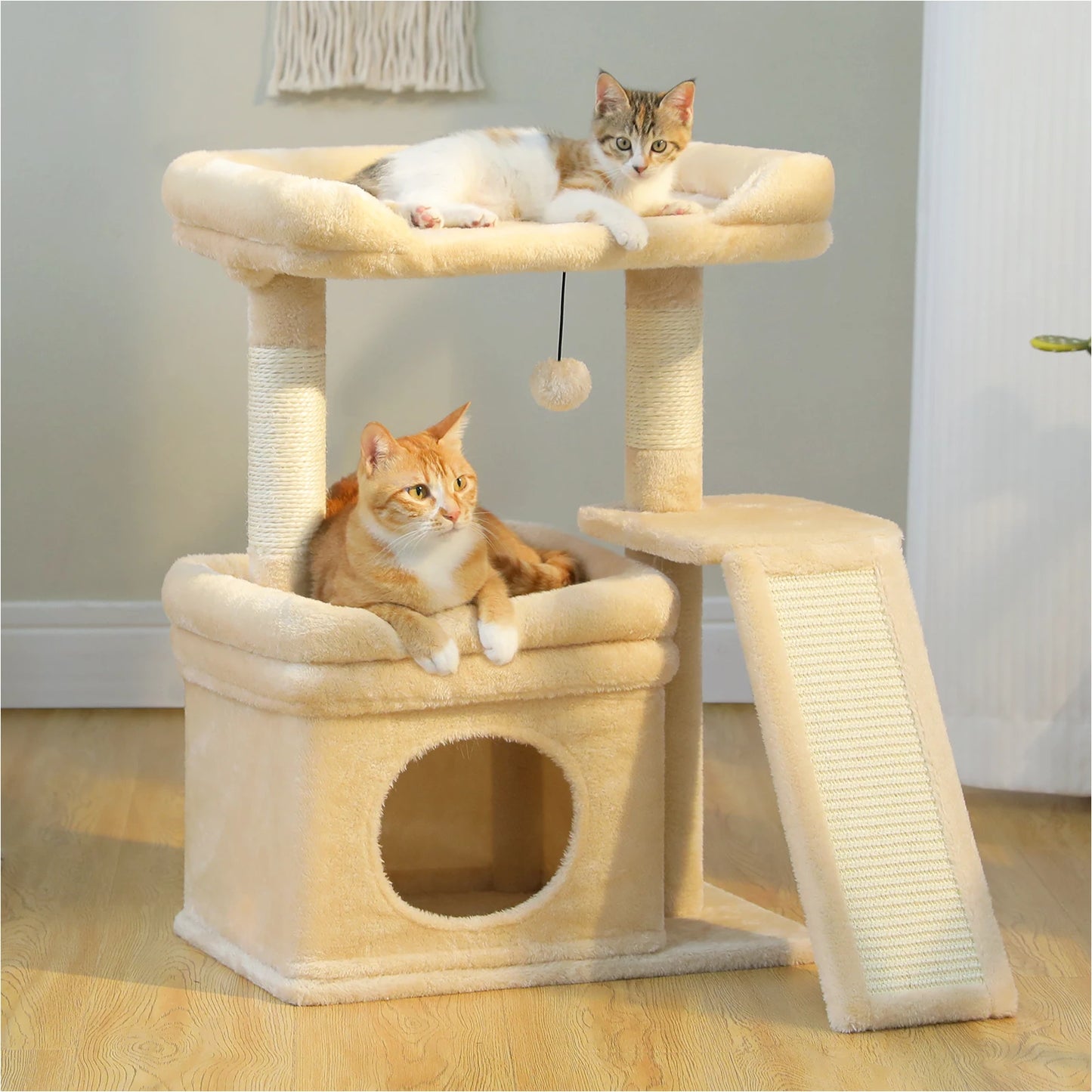 PAWZ Road PremiumPlus Indoor Cat Tree Tower With Durable ScratchingPostAccessorySet