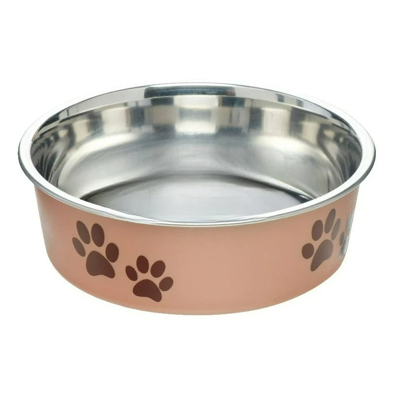 Stainless Steel Slow Feeder Dog Bowl Helps Prevent Gulping