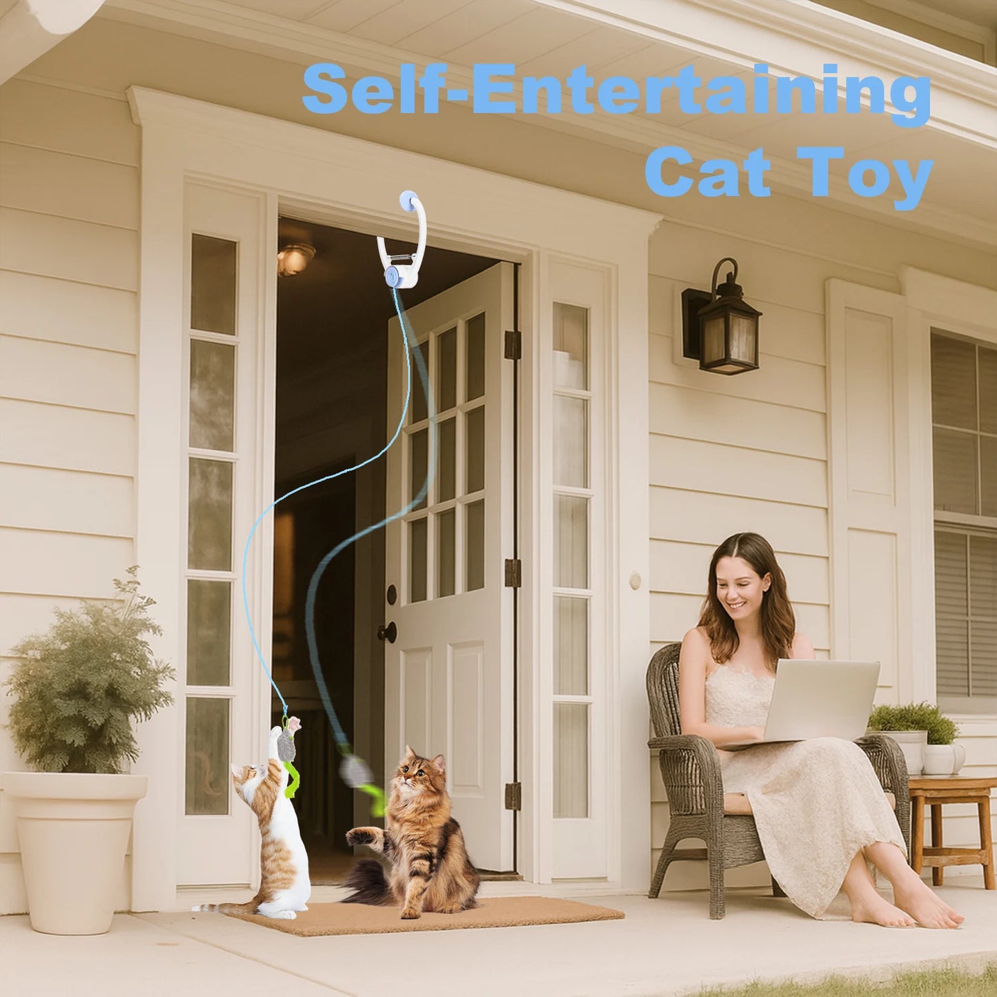 Cityflee USB Rechargeable Electric Door Hanging Cat Toy With Automatic Motion Sensor