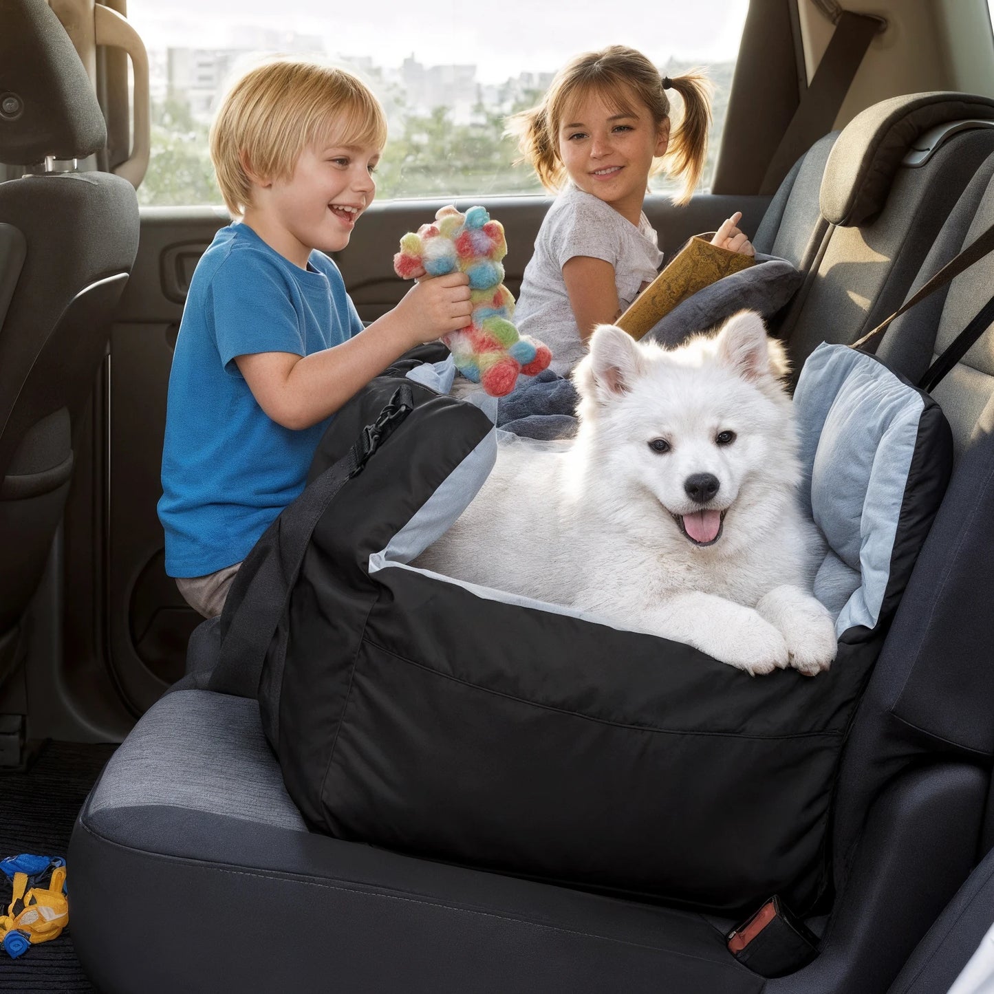 Dog Car Seat Travel Bed and Booster for Small Dogs