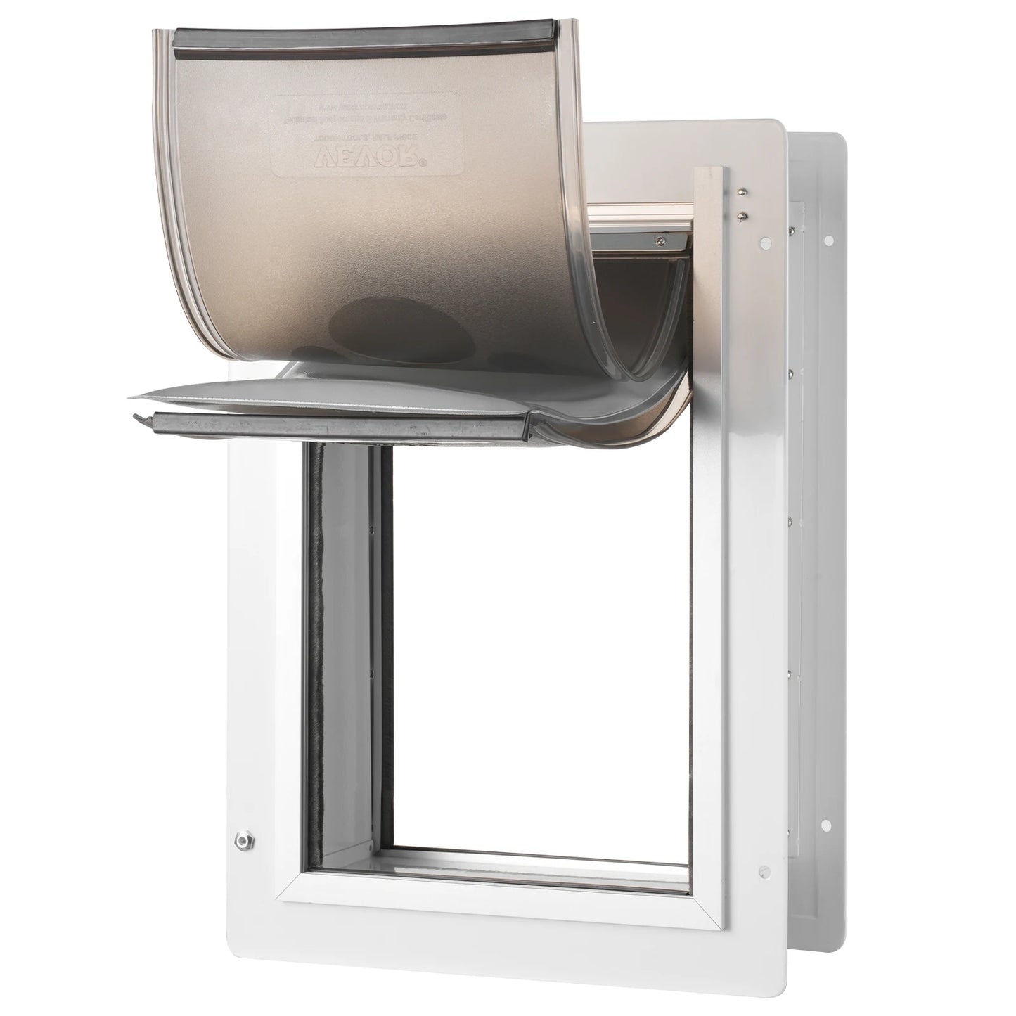 SucceBuy Metal Frame Pet Door With 3 Flap Weatherproof System