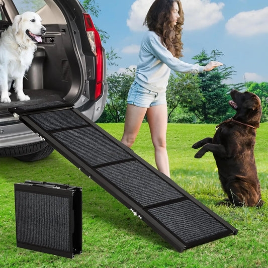 HiMISS Folding Dog Car Ramp With Non Slip Surface