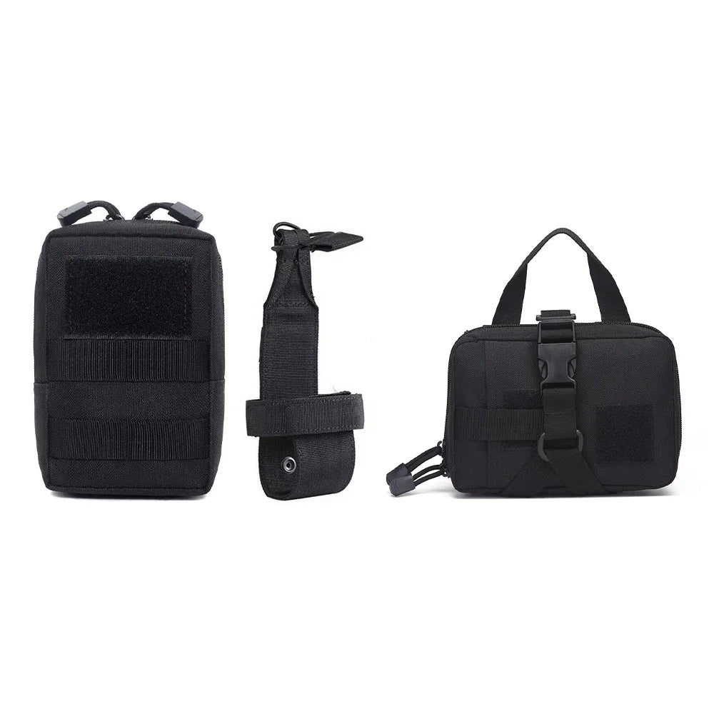 PETRAVELCN Dog Tactical Pouch Kit For Harness Vest 2 Pouches