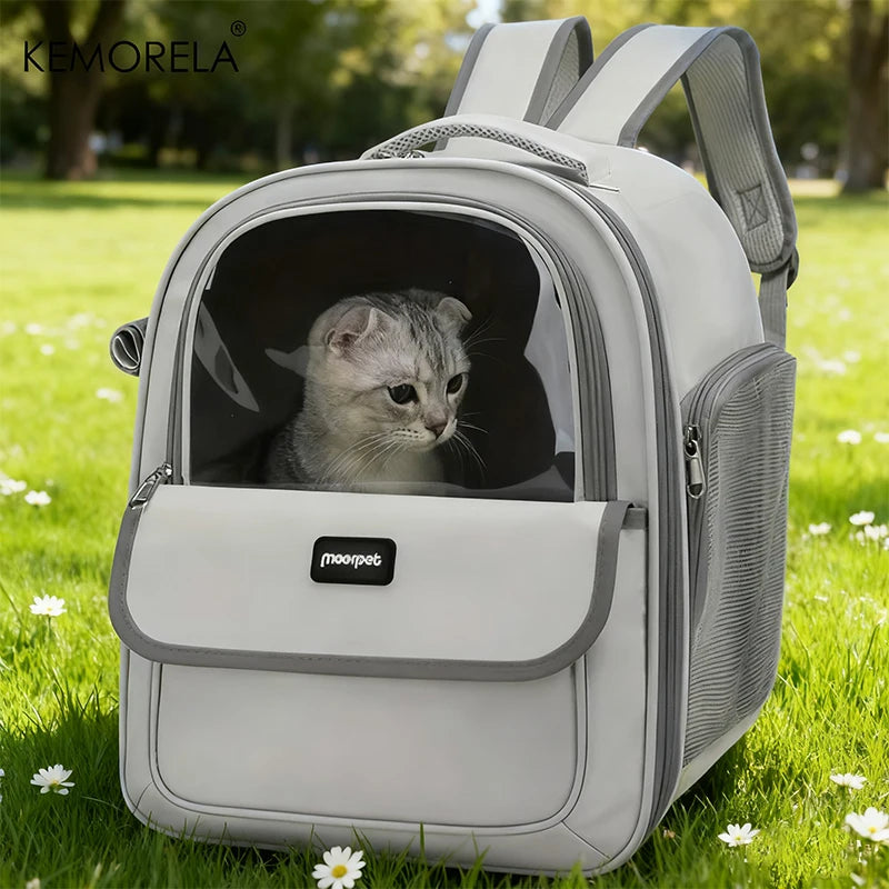 KEMORELA Breathable Foldable Pet Carrier Backpack For Cats And Dogs