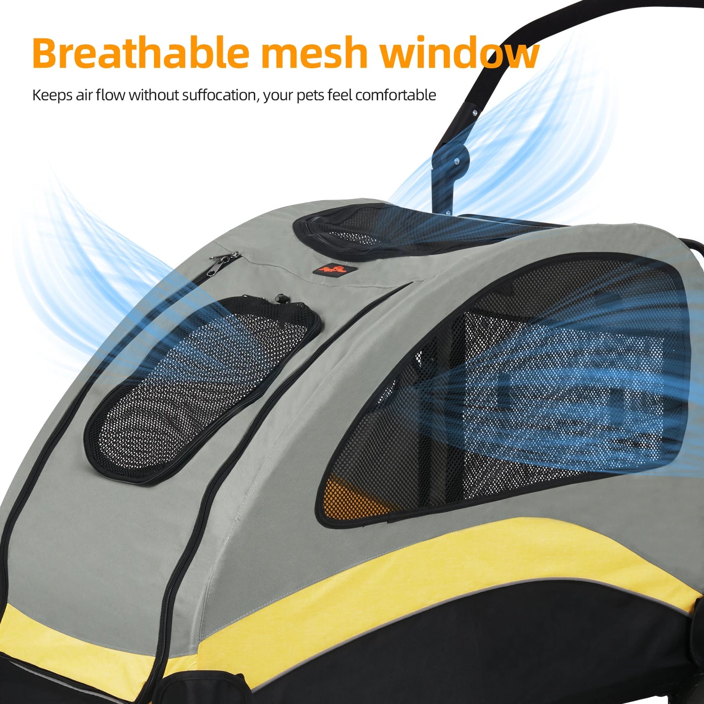 Portable Pet Stroller Four Wheel Foldable Travel Carrier