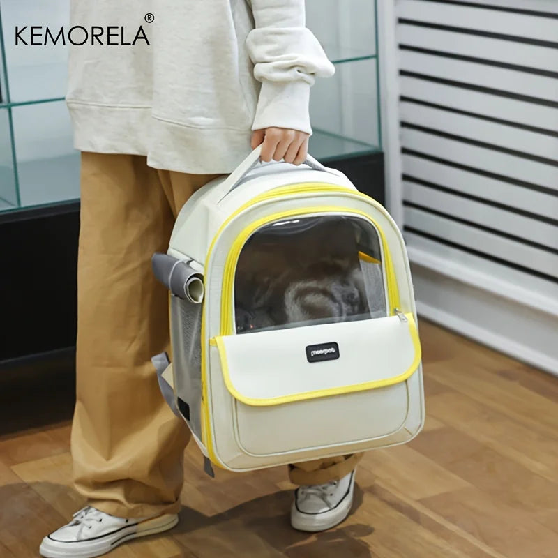 KEMORELA Breathable Foldable Pet Carrier Backpack For Cats And Dogs