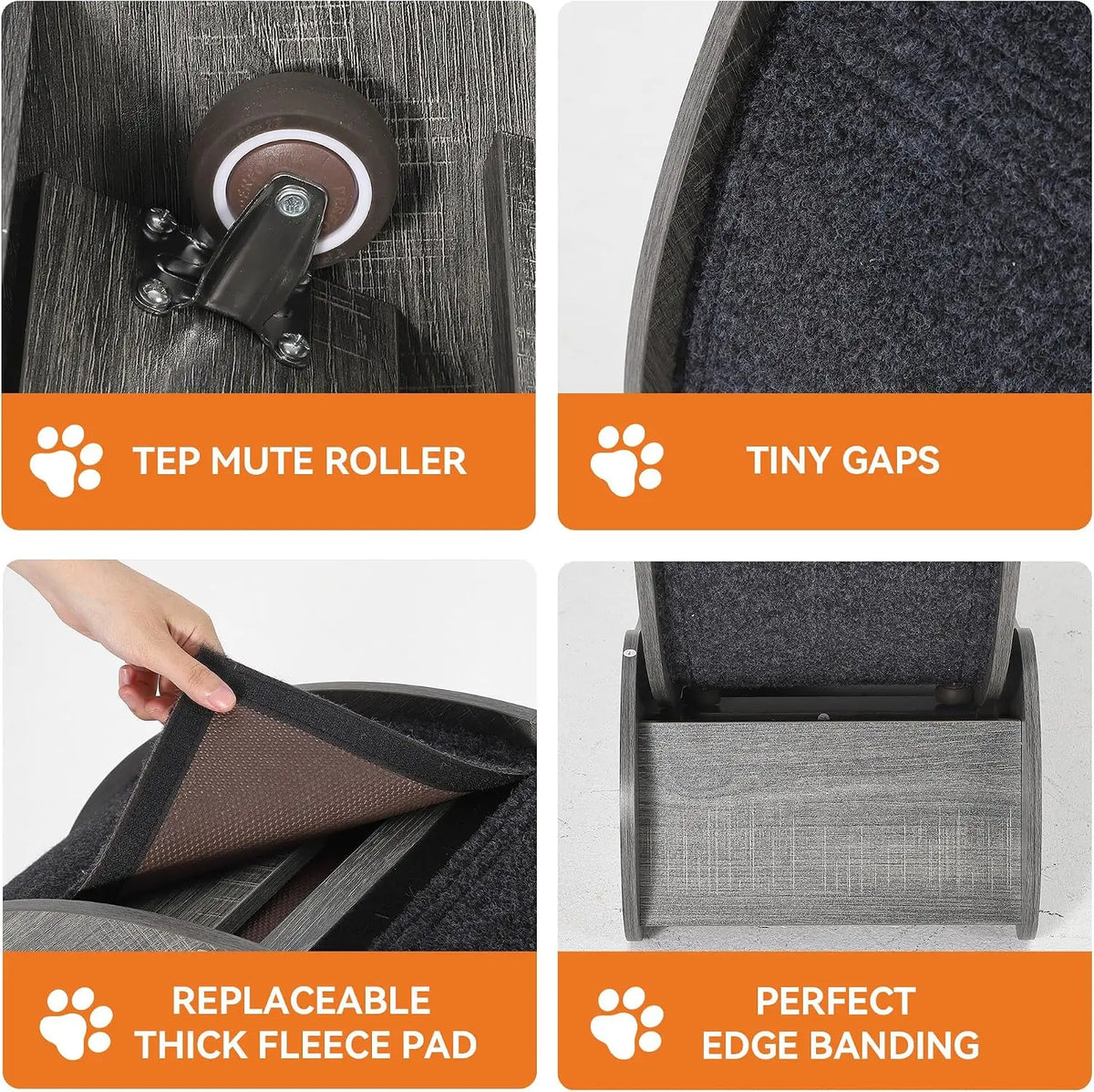 Garvee Cat Treadmill Exercise Wheel With Scratching Board