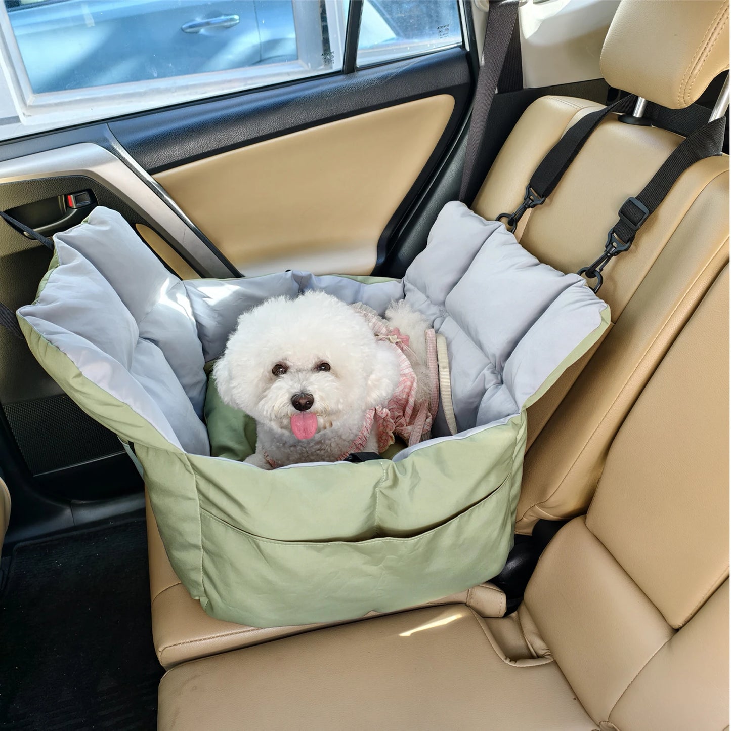 Dog Car Seat Travel Bed and Booster for Small Dogs