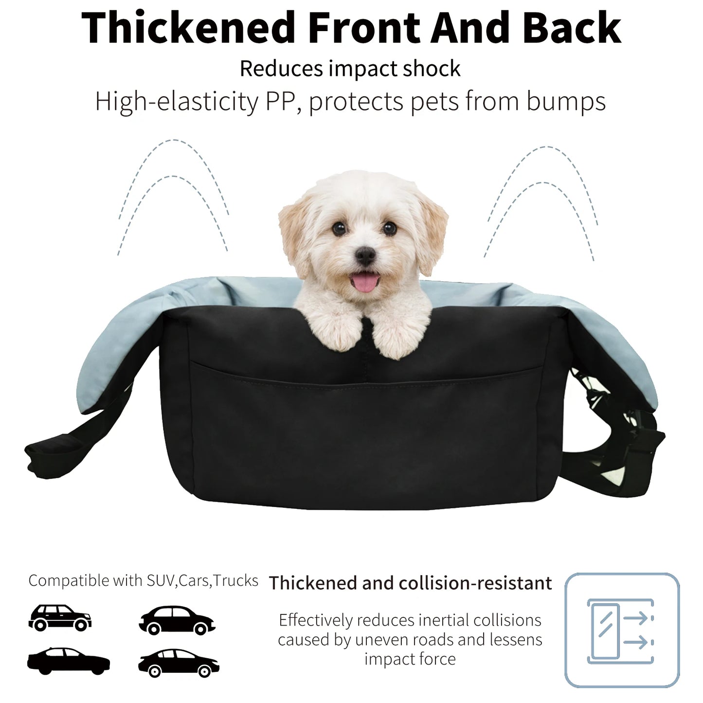 Dog Car Seat Travel Bed and Booster for Small Dogs