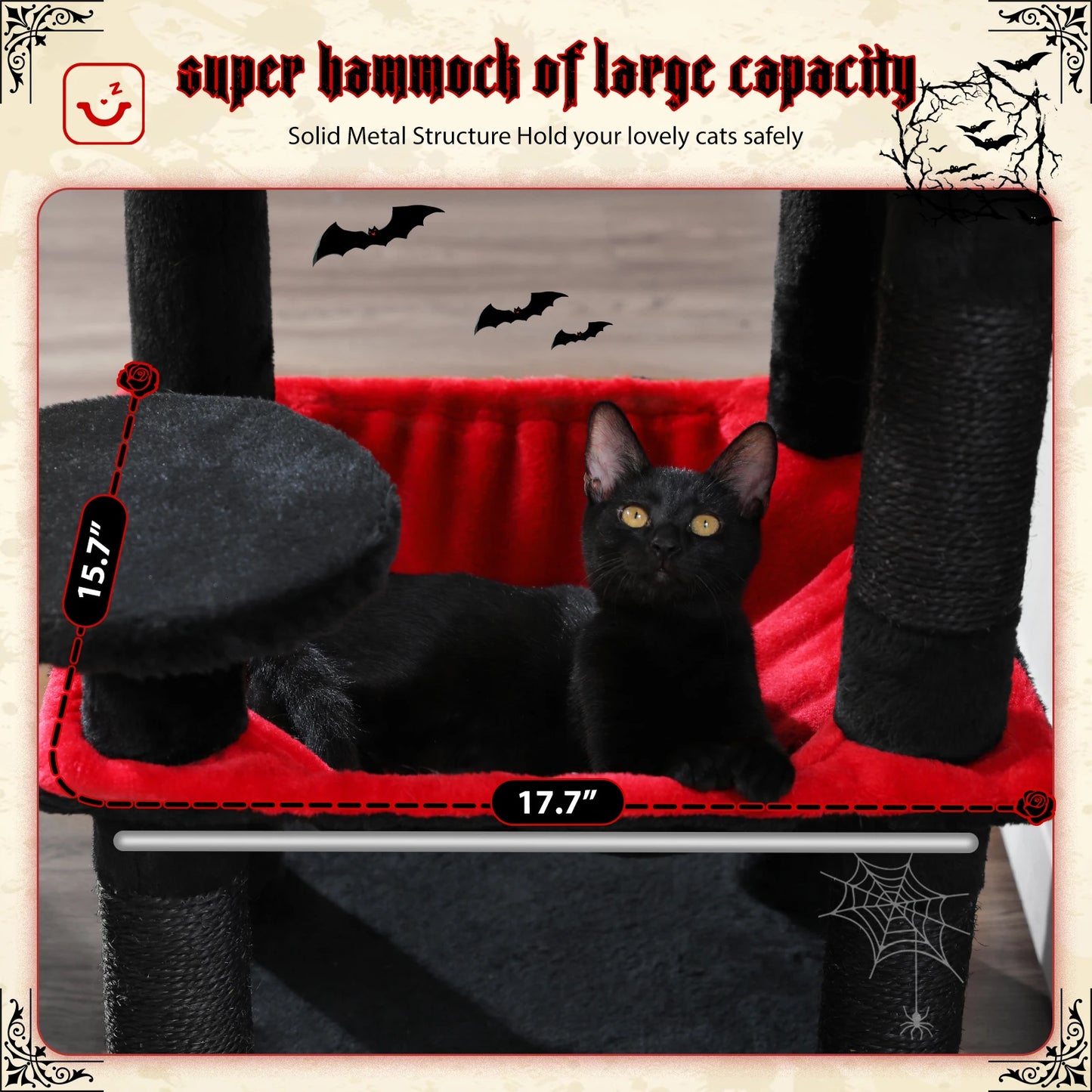 PAWZ Road 4 Tier Gothic Cat Tree For Indoor Cats