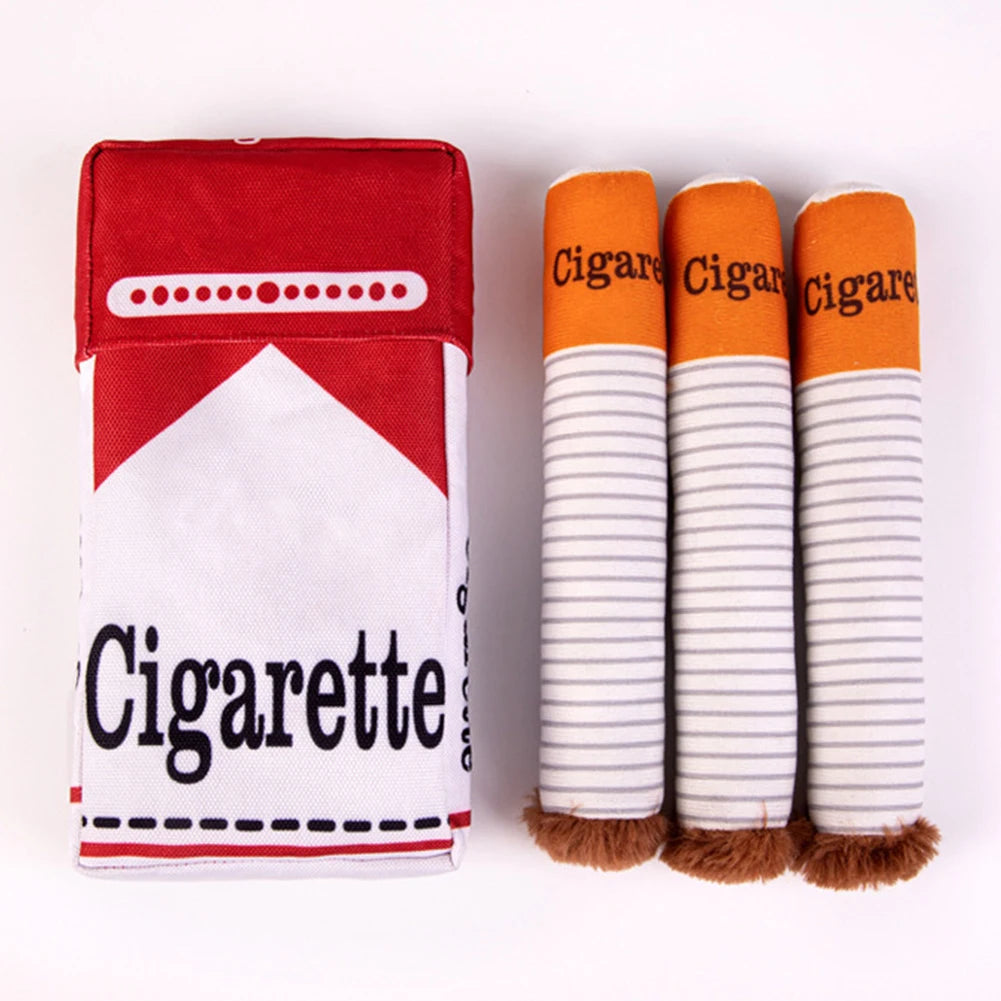 APWIKOGER Cigarettes Dog Toy Imitation Cigar Plush Chew Toy