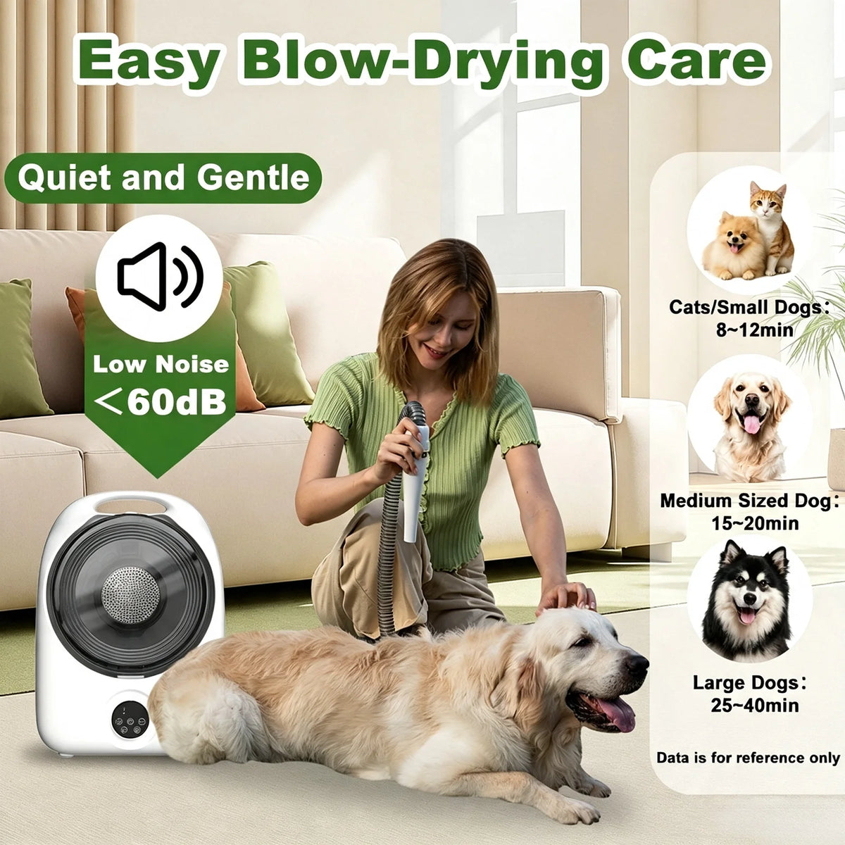 Pet Grooming Kit With Vacuum Clipper Dryer And Hair Trimmer