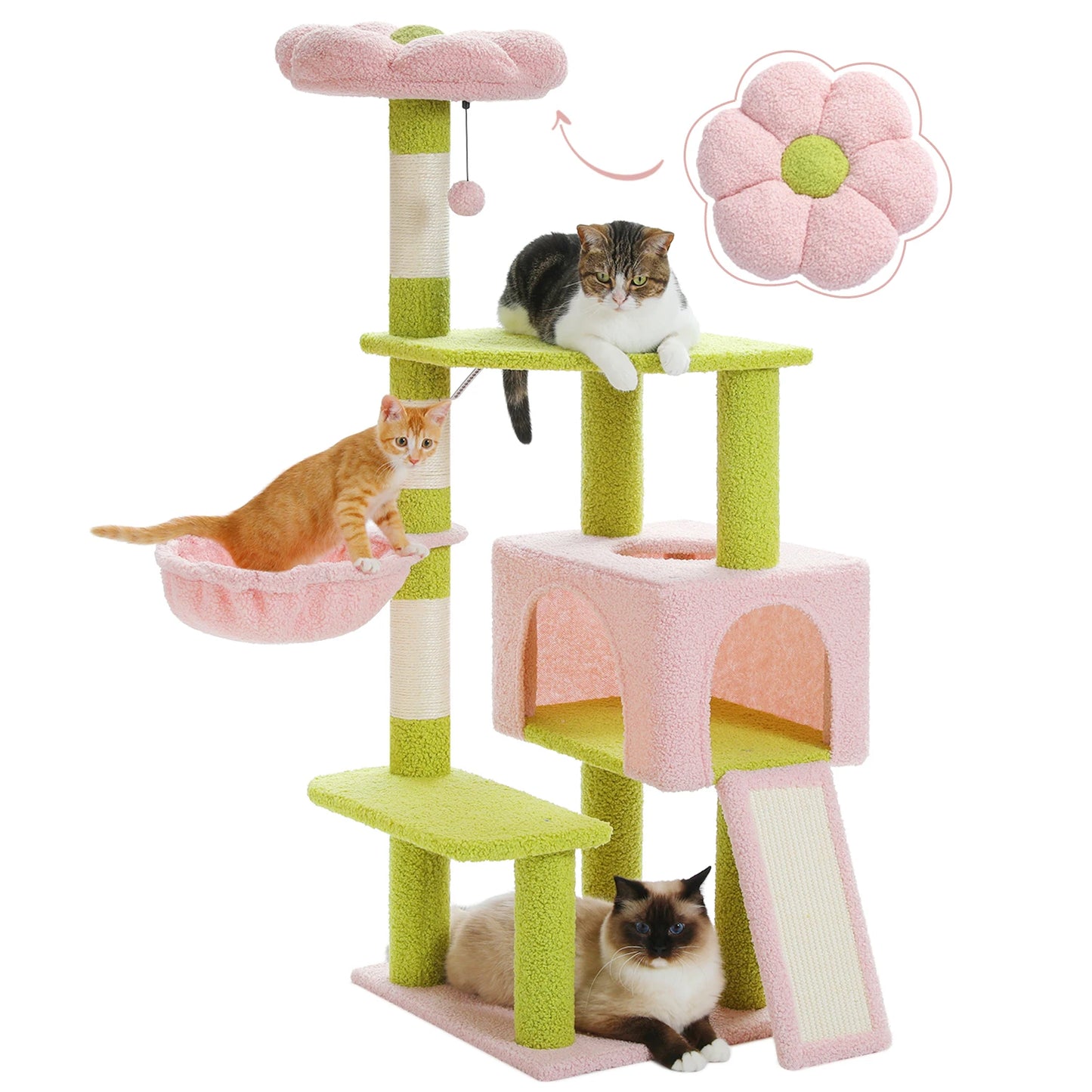 PAWZ Road Flower Cat Tree Multi Level Tower Sisal Posts