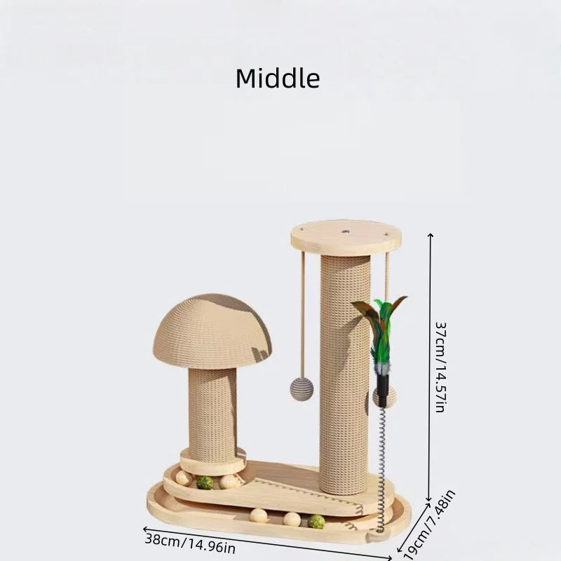 CZBNYX Three Tier Cat Scratching Tower With Jute Ball Track