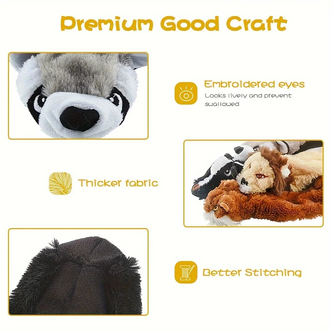 Squeaky Plush Dog Toy for All Breeds