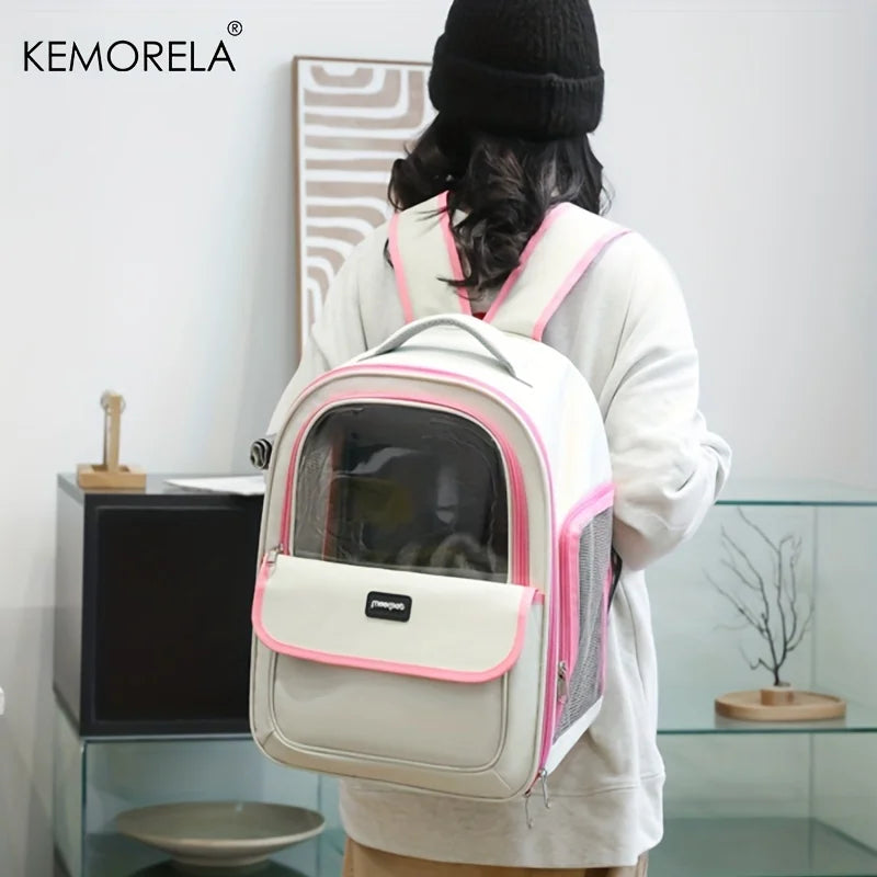 KEMORELA Breathable Foldable Pet Carrier Backpack For Cats And Dogs