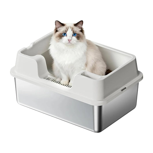 HiMISS Premium Stainless Steel Enclosed Cat Litter Box