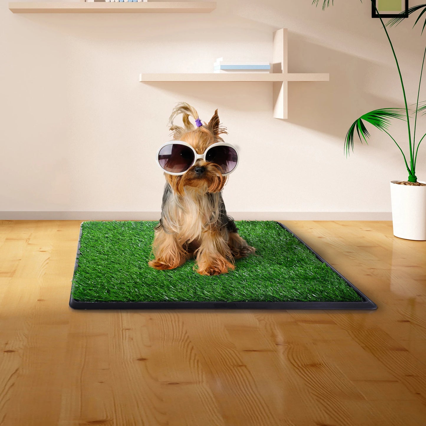 Pet Toilet Potty Artificial Turf Mat EnvironmentallyProtected IndoorUse CompleteSolution